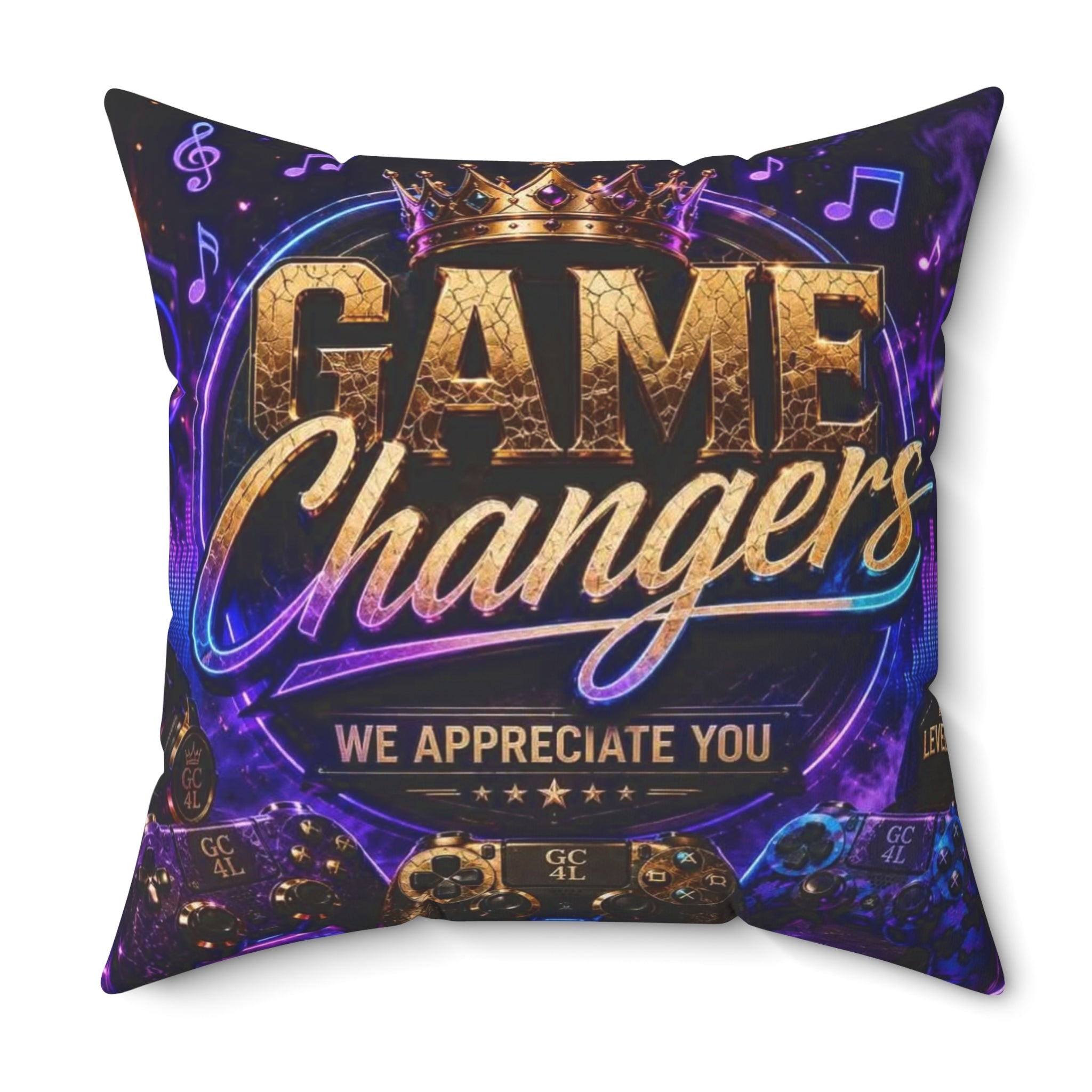 Gamechangers - 'Level Up' Square Throw Pillow
