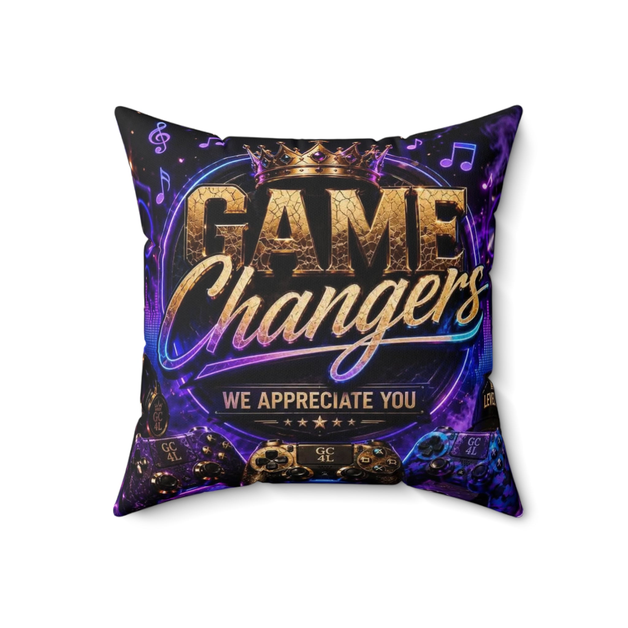 Gamechangers - 'Level Up' Square Throw Pillow