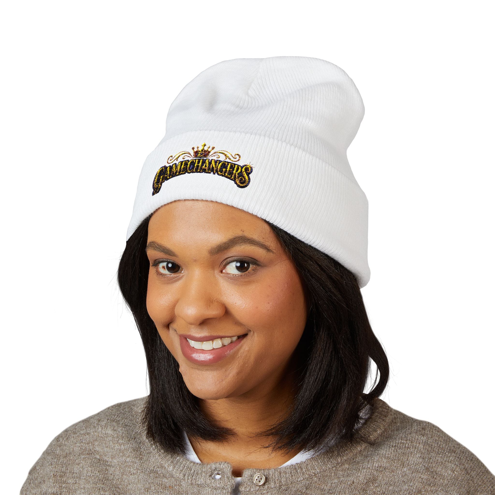 Gamechangers - 'Crown' Embroidered Cuffed Beanie