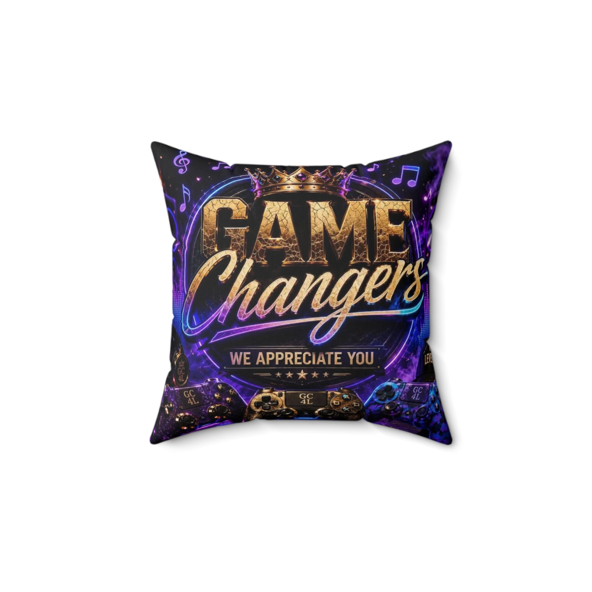 Gamechangers - 'Level Up' Square Throw Pillow