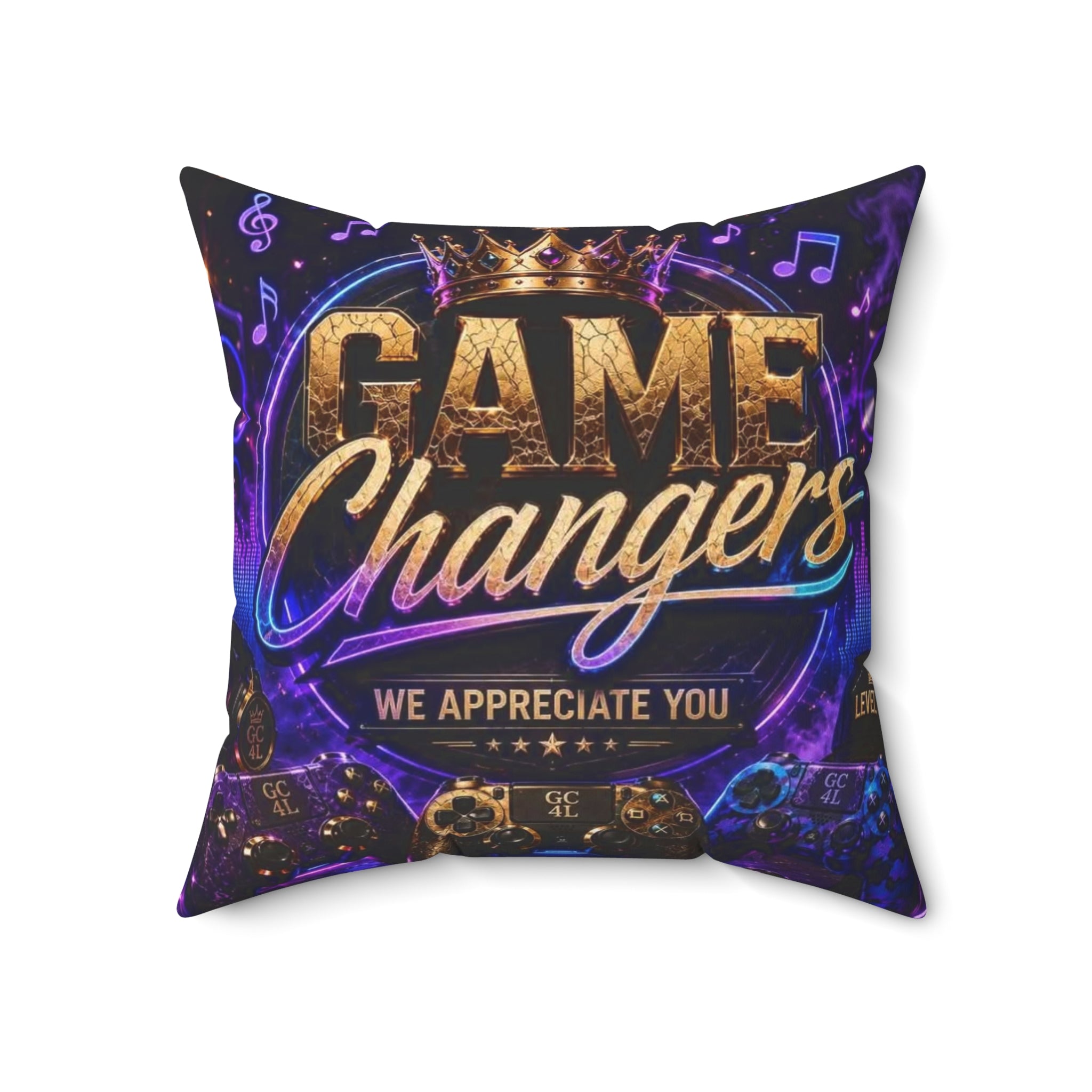 Gamechangers - 'Level Up' Square Throw Pillow