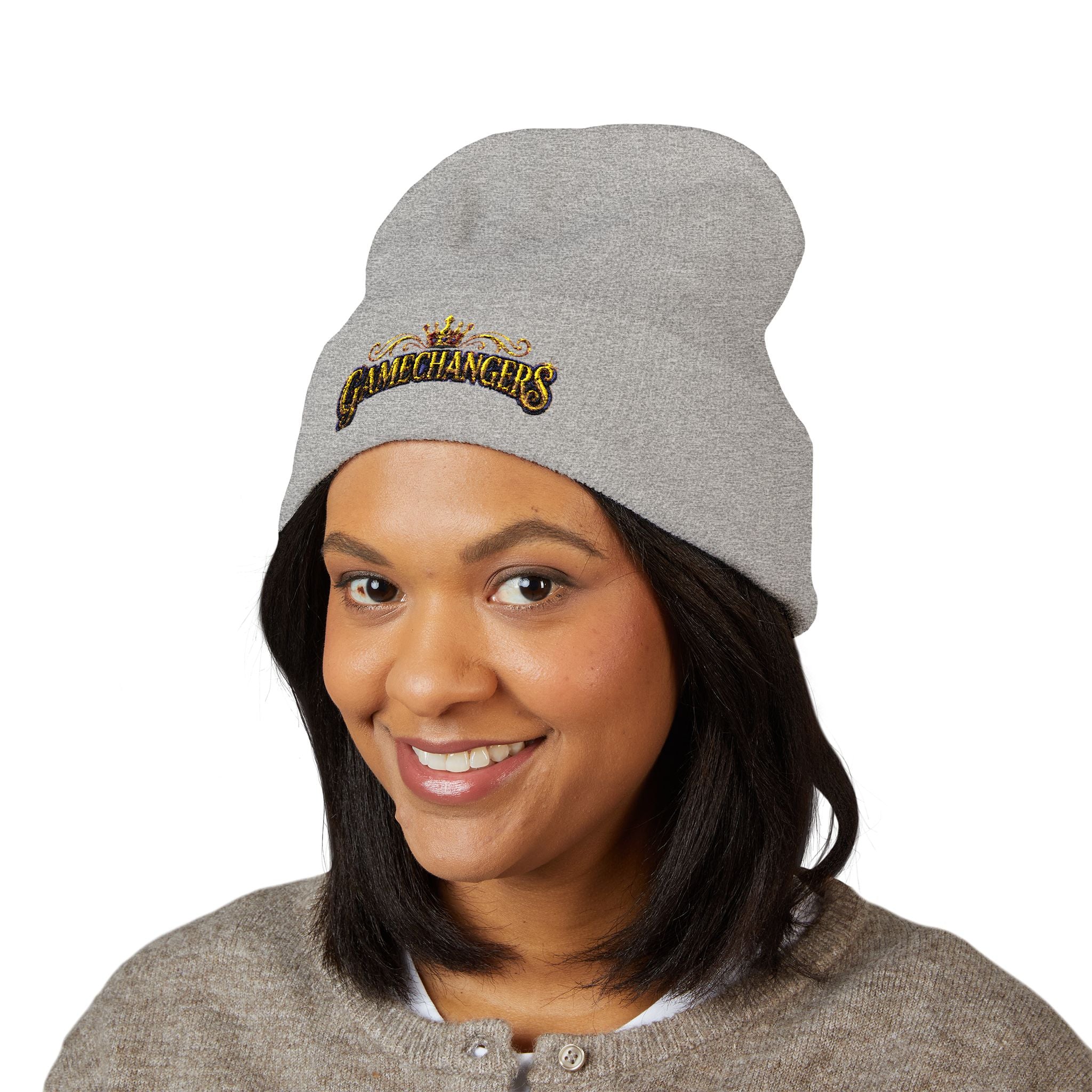 Gamechangers - 'Crown' Embroidered Cuffed Beanie