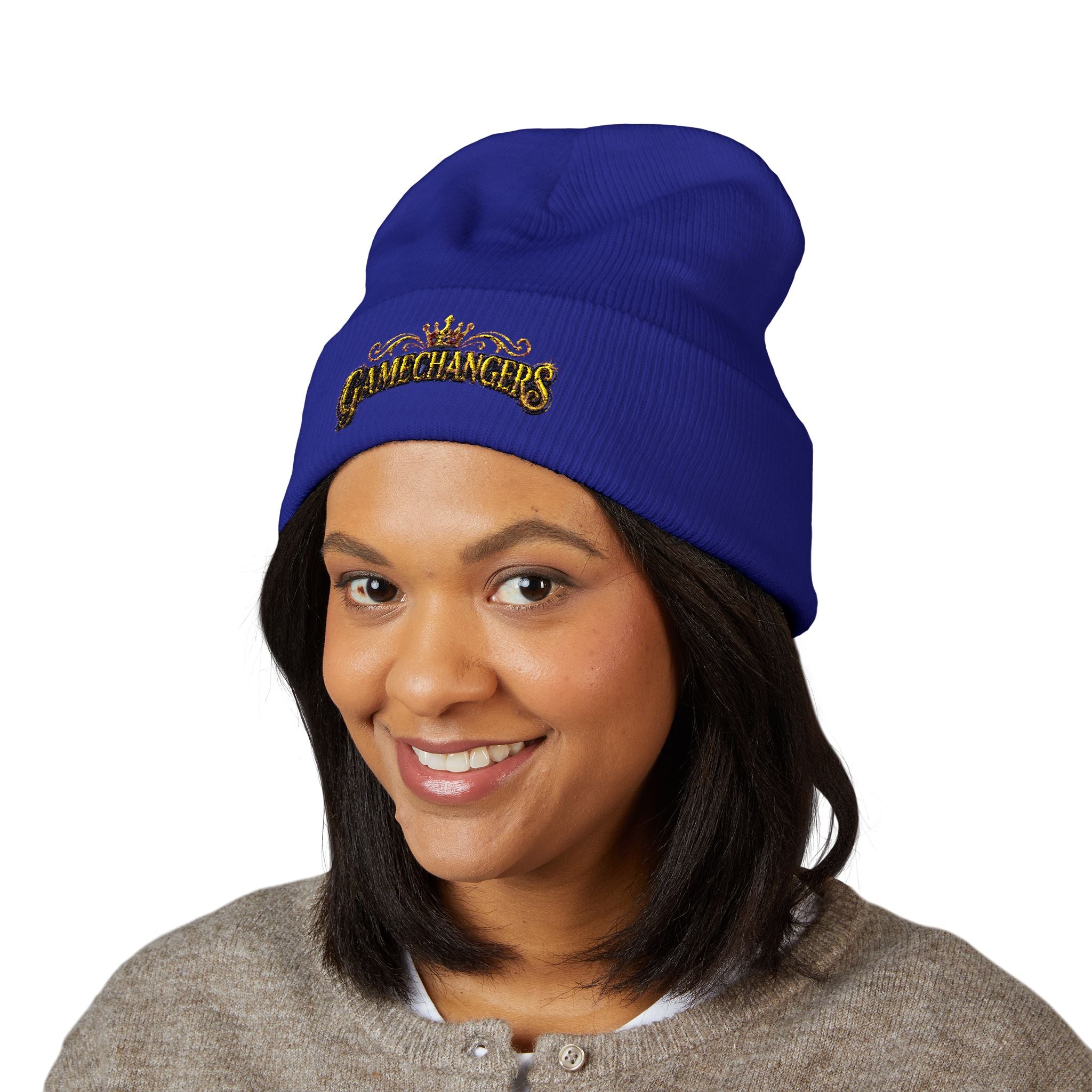 Gamechangers - 'Crown' Embroidered Cuffed Beanie