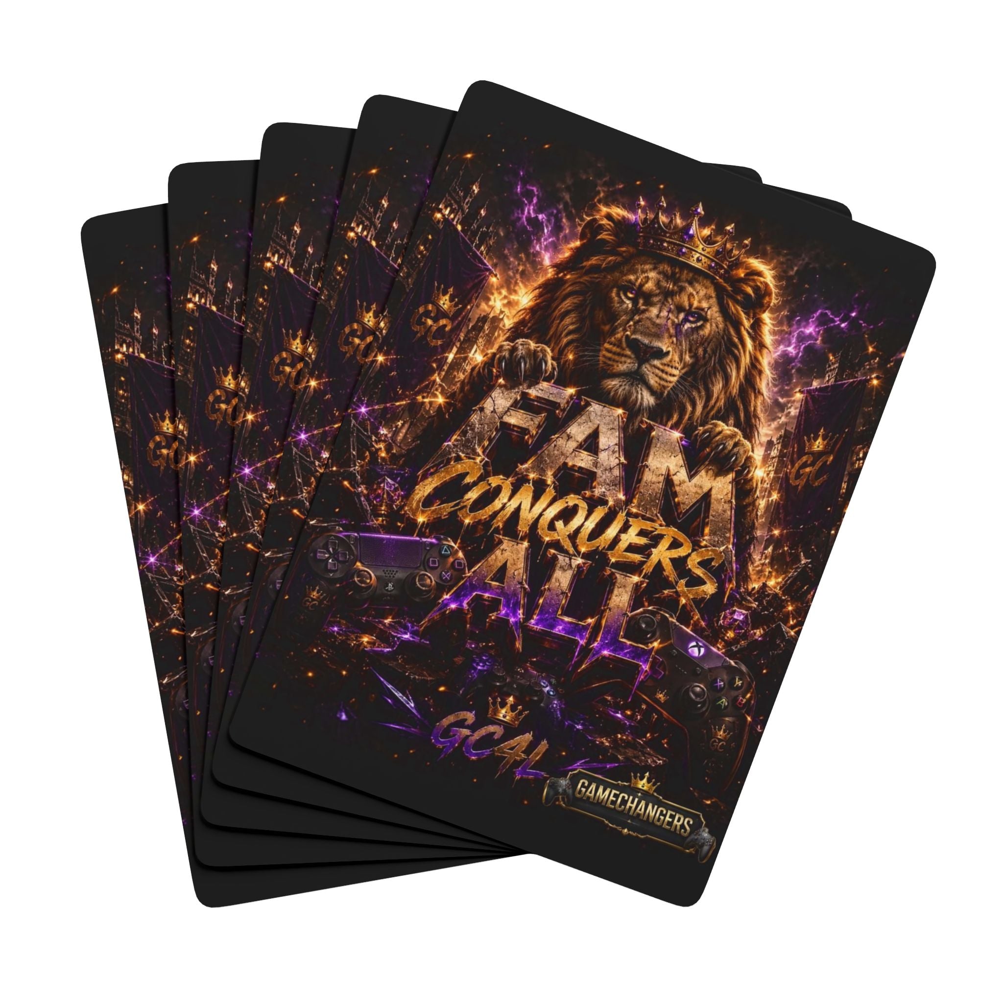 Fam Conquers All Lion Deck (Ace of Spades Design)
