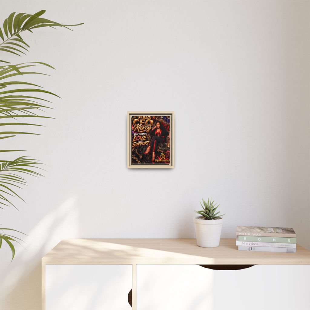 Big CEO Mercy - 'Showing Love and Support' Matte Canvas, Framed (Multi-color)