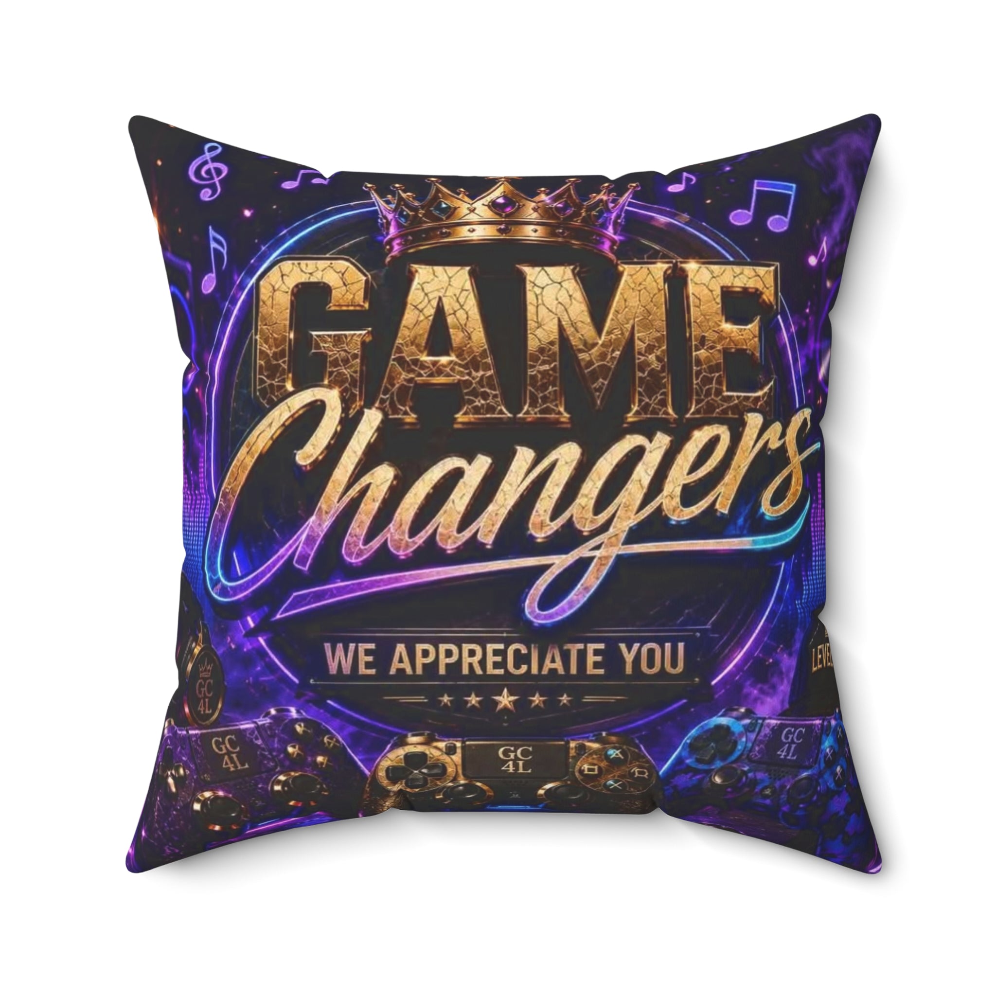 Gamechangers - 'Level Up' Square Throw Pillow