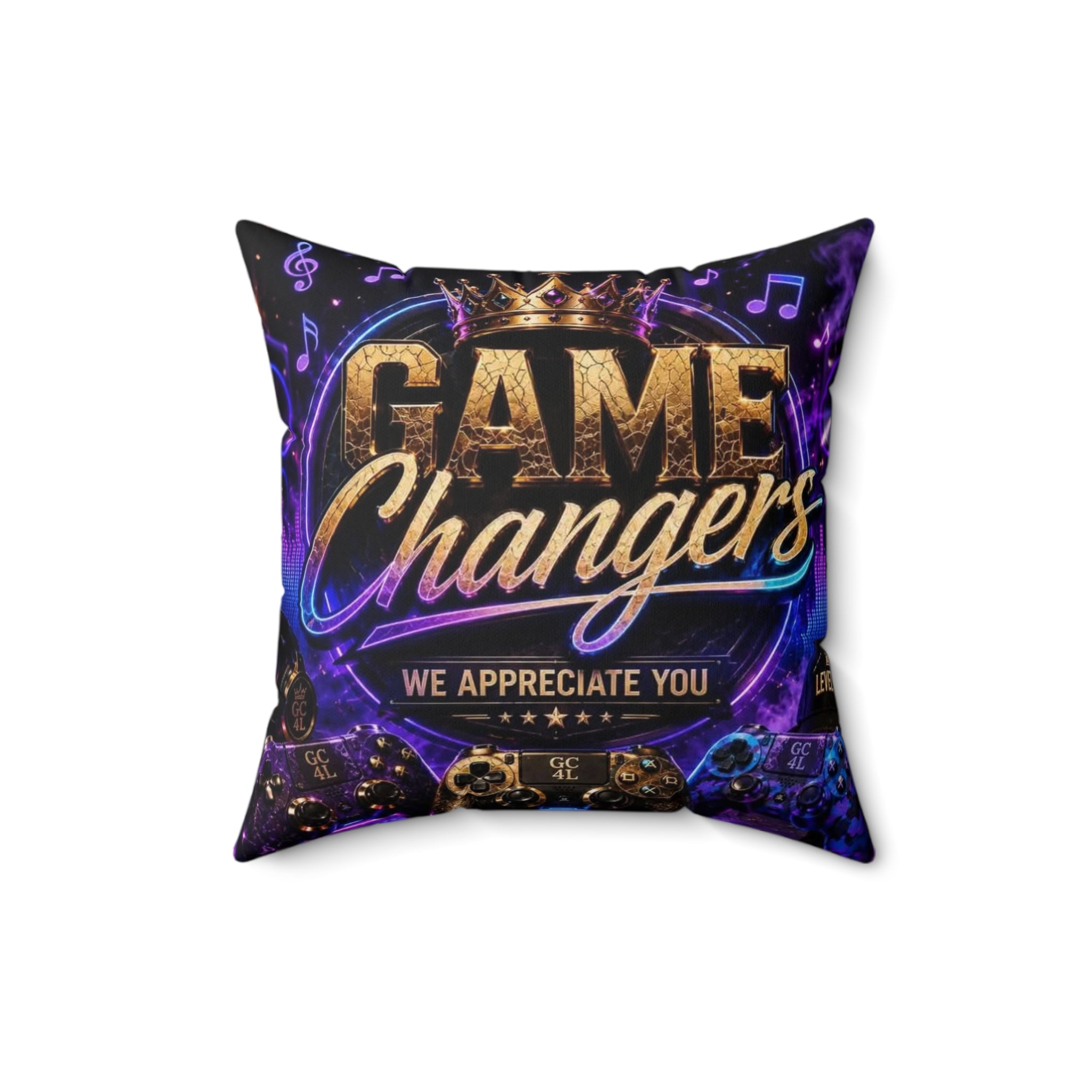 Gamechangers - 'Level Up' Square Throw Pillow