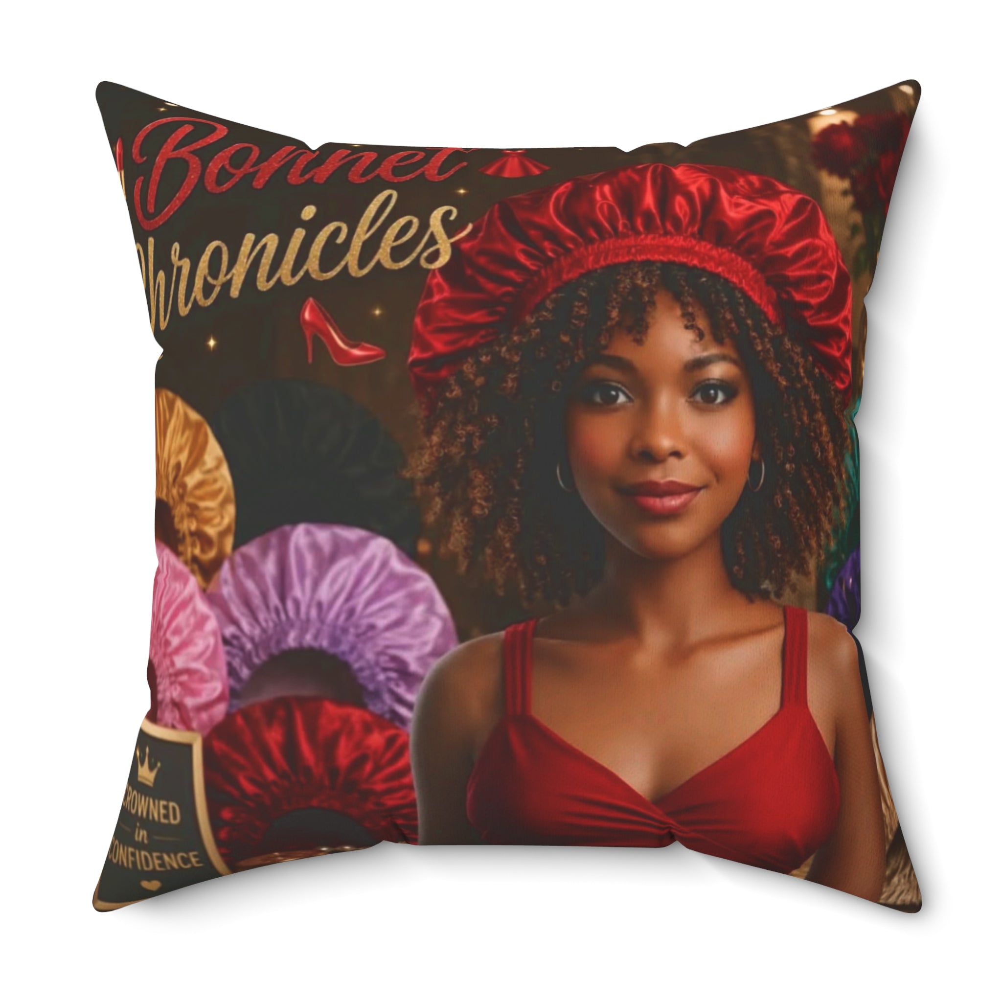 Bonnet Chronicles - 'Bonnet Front' Square Throw Pillow